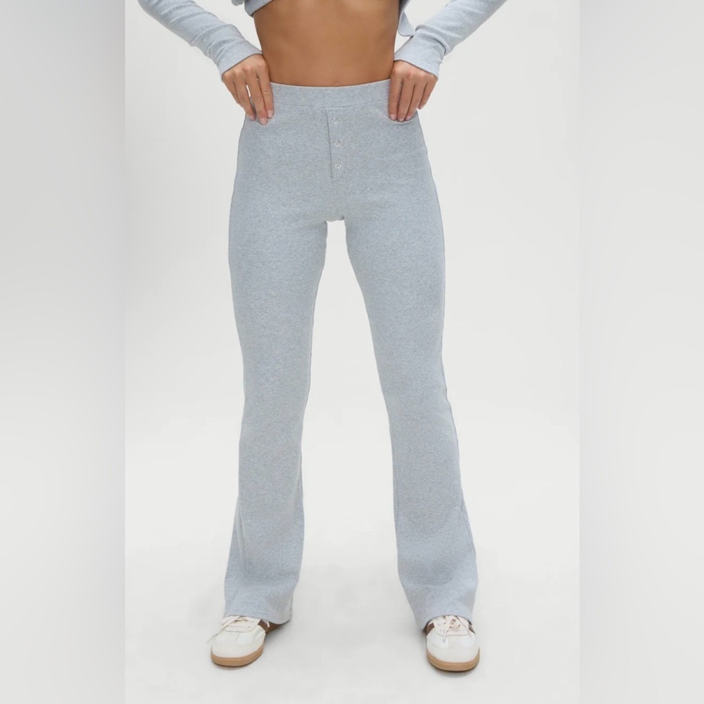 NWT Frankies Bikinis Blair Cotton Pants Size XS Heather Grey